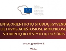 Seminaras apie į studentą orientuotų studijų įgyvendinimą aukštosiose mokyklose